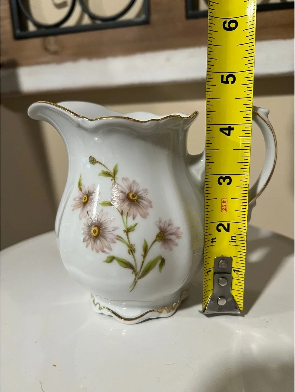 Vintage Mitterteich Bavaria Germany Cream Lavender Daisy Bell Sugar Creamer
